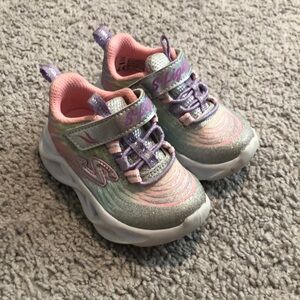 Skechers Toddler Glitter Rainbow Light Up Shoes